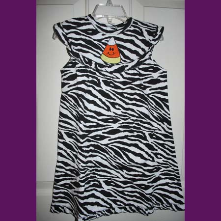 Candy Corn Zebra Dress